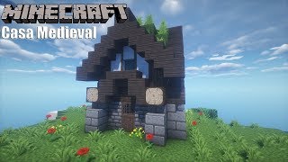 Minecraft Como Construir uma Pequena Casa Medieval [upl. by Eniamirt]