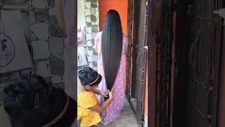 Knee Length Long Hair Cutting at Home  Hair Care  Hair Growth  hair longhair shorts [upl. by Ynatil]