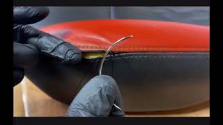 How To Hand Sew A Broken Seam On A Leather Car Seat [upl. by Devona]