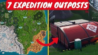 Visit All Expedition Outposts  ALL 7 LOCATIONS WEEK 7 CHALLENGES FORTNITE SEASON 7 [upl. by Kilby497]