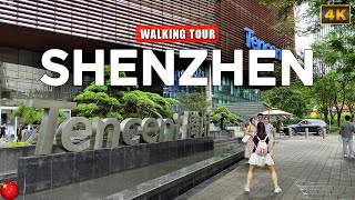 Shenzhen CHINA  Walk in Downtown Shenzhen Tencent Baidu [upl. by Hopper]