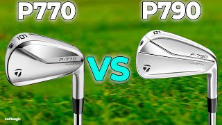 NEW TAYLORMADE P790 2021 VS TAYLORMADE P770 IRONS [upl. by Attenaj987]