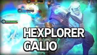 HEXPLORER GALIO GAMEPLAY  BUILD amp RUNES  WILD RIFT [upl. by Hiroshi116]