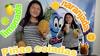 Piñas Coladas🍍Naranjada🍹Limonada🍹la receta más fácil y deliciosarefrescante ésta tempora🥵😋🌞 [upl. by Ydnab316]