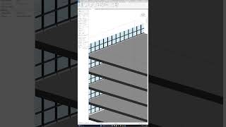 Detailed 3d view of the unitised curtain wall system drawn in Revit shorts [upl. by Sikras310]