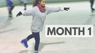 1 Month Figure Skating Progress 5 Lessons  Adult Figure Skating Journey [upl. by Sherrill]