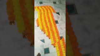 Flower bandhanwar making at homegende flower se bnaye bandhanwar song trending viral shorts [upl. by Ibby]