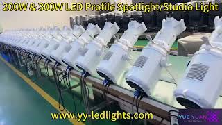 200W 300W LED Profiel Spotlight studiolighting profilelight shorts [upl. by Lyndsay]