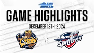 OHL Highlights Erie Otters  Windsor Spitfires Dec 12 2024 [upl. by Acnaiv387]