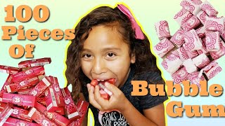 100 Pieces of Bubblicious Bubblegum Challenge [upl. by Slavic]