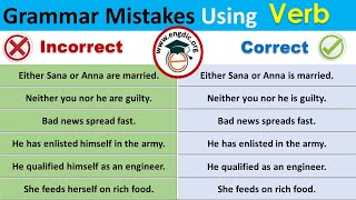 Common Grammar Mistakes 😫😩 in using Verb  🛠 Fix your grammar Mistakes in English [upl. by Hankins]