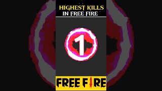 TOP 3 HIGHEST KILLS 😱 IN FREE FIRE trending freefire shorts [upl. by Raffaj192]