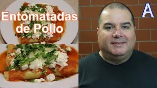 Entomatadas de Pollo Recetas de Comidas Mexicanas faciles y economicas Enjitomatadas [upl. by Siderf121]