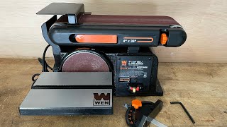 WEN 4” x 36” Belt Sander 6502T Unbiased Unboxing What you see is what you get [upl. by Eyla]