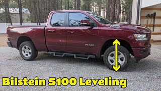 5th Gen RAM 1500 Bilstein 5100 Leveling Kit Install [upl. by Aicemed989]