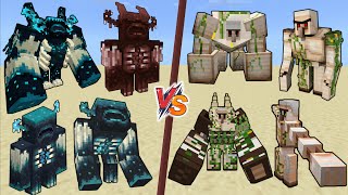 ALL WARDENS vs ALL IRON GOLEMS in Minecraft  All Mutant Wadens vs Mutant Iron Golems [upl. by Bartlet42]