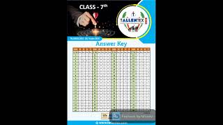 TALLENTEX 2025 Class 7th 20th October Answer key Pdf download link in the description [upl. by Mccreery]