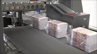 Kallfass Universa 500 Side Sealer Shrink Wrapping Bank Notes [upl. by Eidissac]