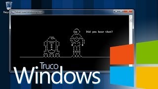 Cómo ver Star Wars Episodio IV en línea de comandos de Windows en formato ASCII  Truco Windows 22 [upl. by Aicelav]