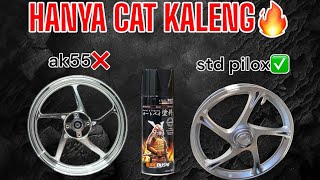 repaint veleg motor dengan cat kalengpilox silver metalik [upl. by Enairda]