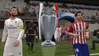 PES 2016 UEFA Champions League Final Atletico Madrid vs Real Madrid Gameplay [upl. by Oralla]