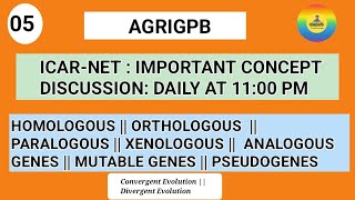 ICAR NET  Important Concept Discussion  homologous  Analogous  orthologous genes icarnet2024 [upl. by Eiffub202]