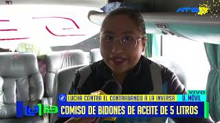 Interceptan un bus en la Terminal La Paz con grandes cantidades de aceite sin registro comercial [upl. by Beret896]