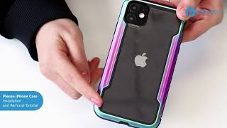 PLESON Hybrid Rugged Series How to install iPhone 11 cases [upl. by Necaj]