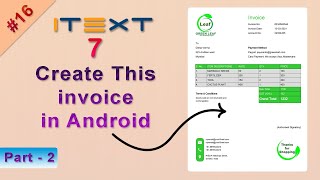 How to create pdf invoice in Android  iText Android tutorial  Android PDF  Android PDF Maker [upl. by Leahcimnaj92]