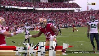 Purdys TD pass to Jennings restores 49ers lead vs Seahawks [upl. by Themis]