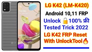 LG K42 FRP Reset With UnlockTool  LMK420 FRP Unlock With Test Point\ LG K42 FRP Reset 100 Tested [upl. by Anattar]