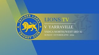 VSCA North West 3rd XI Division 2  Taylors Lakes 3rd XI v Yarraville 3rd XI [upl. by Farver]