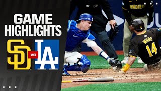 Padres vs Dodgers Game Highlights 32124  MLB Highlights [upl. by Puff]