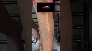 😱leg waxing at homeleg wax karne ka Tarikalegwaxing trending shots viralvideo 👌👍 [upl. by Ecinej]