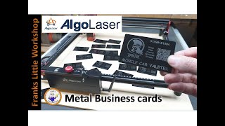 AlgoLaser metal business cards Well posh [upl. by Drofniw]