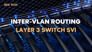 inter vlan routingusing layer 3 switch and SVI arabic  عربي [upl. by Lita]