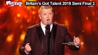 Gruffydd Wyn Roberts Opera Singer STANDING OVATION Britains Got Talent 2018 Semi Final 3 BGT S12E10 [upl. by Adnawahs]