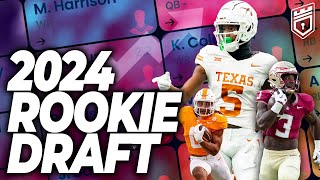 UPDATED 2024 Dynasty Rookie Mock Draft This Is INSANE  Dynasty Fantasy Football 2024 [upl. by Ainahtan]