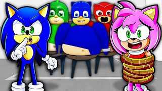 Sonic RESCUES Amy From PAJAMA MASK PRISON [upl. by Calica805]