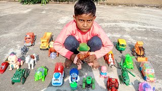 gadi wala cartoon tractor jcb Cartoon baby doll police car train gadi wala cartoon [upl. by Evers]