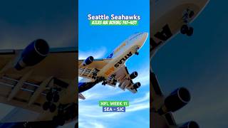 ⁠Seahawks land SJC on Atlas Air ​⁠Boeing 747481 seattle seahawks planespotting aviation [upl. by Katalin709]