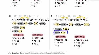 Practice Simplifying amp Evaluating Algebraic Expressions with Application Problems [upl. by Ruvolo388]