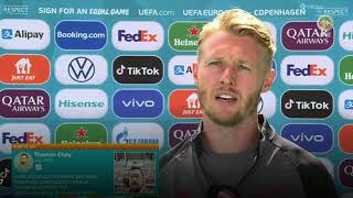 Simon Kjær interview before Denmark  Finland  EURO 2020 [upl. by Lutero156]