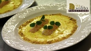 Crema di riso Vialone nano allo zafferano con scampi marinati  Ricetta di chef Davide Botta [upl. by Waneta]