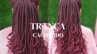 Como fazer ponta da trança box braids Cacheado volgmas volgmas [upl. by Sugden694]