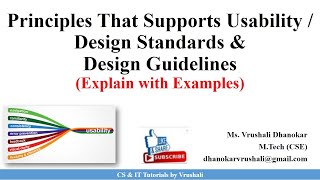 HCI 51 Principles That Supports Usability  Design Standards amp Design Guidelines [upl. by Lraed]