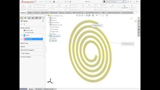 Solidworks Tips  Creating spiral spring using solidworks helix [upl. by Heida]