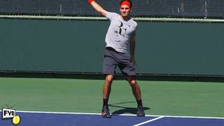 Roger Federer Playing Points in Slow Motion HD  Indian Wells Pt 20 [upl. by Aryek]