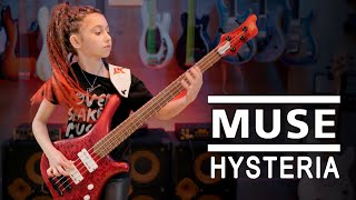 Ellen Alaverdyan 11yo plays Muse  Hysteria Bass Cover [upl. by Elga]