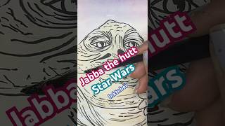 Jabba starwars jabba jabbathehutt drawing painting inktober inkdrawing artwork fanart art [upl. by Nwahsaj710]